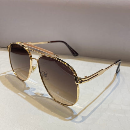 Mot Copper Frame Brown Shade Unisex Sunglasses Yh107 54 17-140