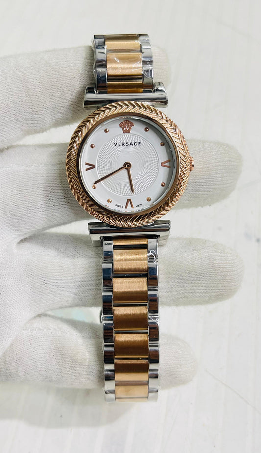 REV VER Silevr Copper Chain White Dial Ladies Watch 989581