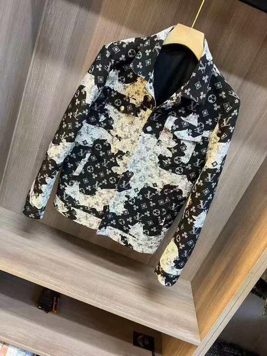 VL UOL Black White Colour With Monogram Design Premium Quality Jacket 88917
