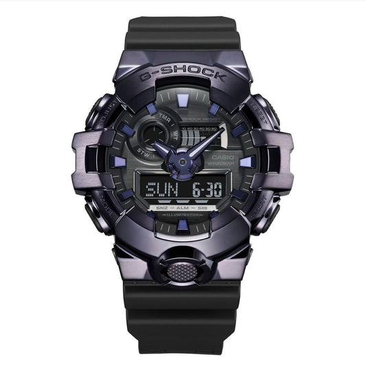 Hsg Black Silicone Strap Purple Dial Water resistant Sports Men Whatch 989283