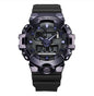 Hsg Black Silicone Strap Purple Dial Water resistant Sports Men Whatch 989283