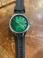 EID DIE Black Strap Silver Green Dial Men’s Watch 991057
