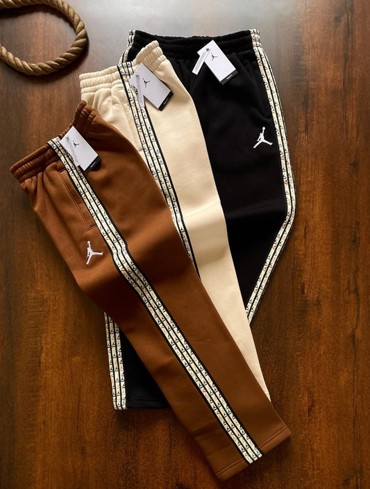 Jor Roj Brown  Colour Side Print Stripe Cotton Woollen Lower 01568