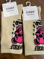 Scenario Cream Colour Make Yourself Print Premium Quality Full Socks 991200