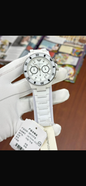 MRA ARM White Chain White Dial Ceramic Premium Og Quality Men Watch 990348