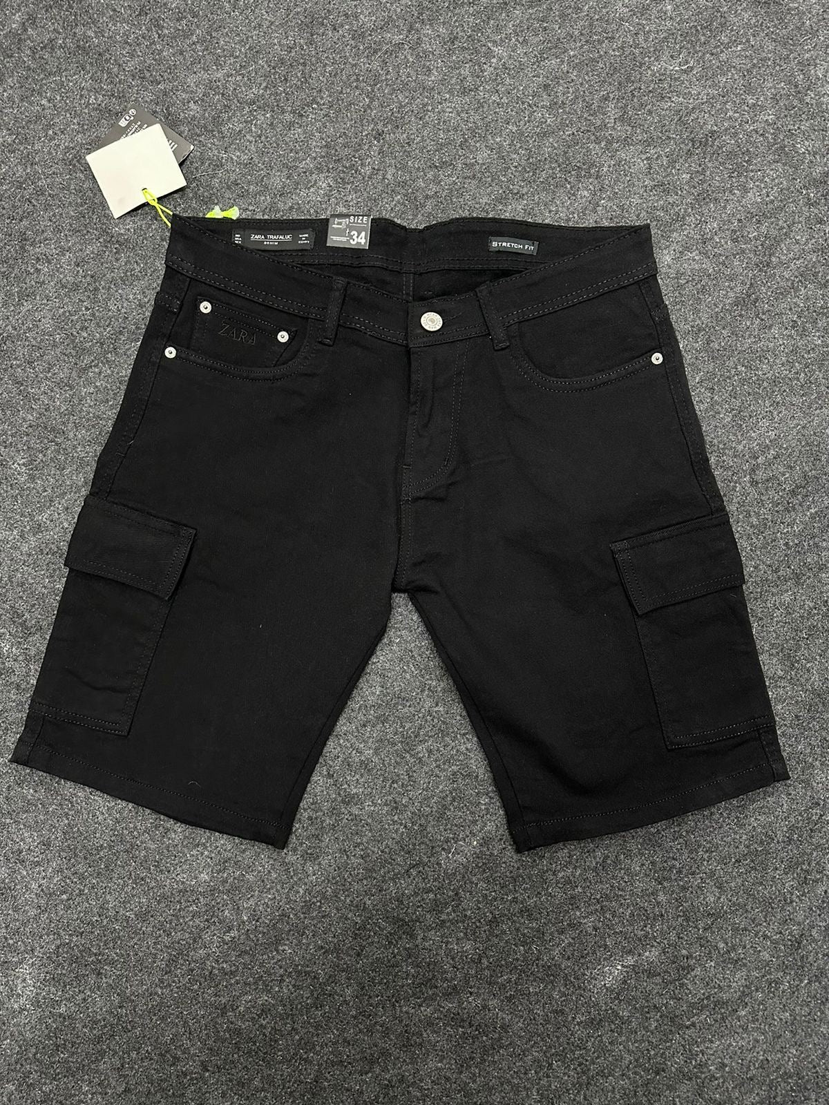 ZR RAZ Black Colour Side Pocket Design Premium Quality Denim Short 88833