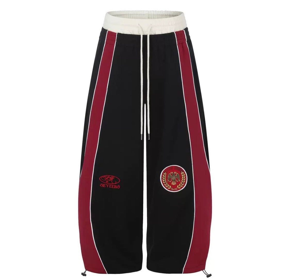 kuxuan Black Red Colour Oeveero Print Premium Quality Imported Baggy Fit Lower