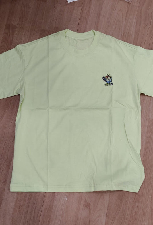 LOVASSI Green Colour Back Print Premium Quality Round Neck Unisex T-Shirt 9001