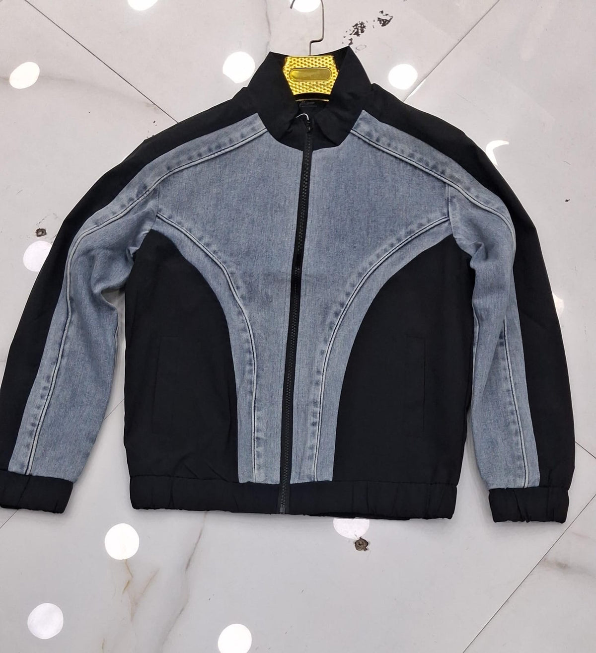 VOGUE Black Colour Blue Denim Premium Quality Unisex Imported Jacket