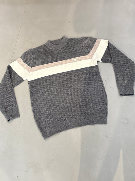 BB Print Grey Beige Cream Colour Full Sleeve Sweatshirt 2506