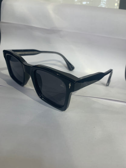 CAJ Black Frame Black Shade Unisex Sunglasses KZ1048 54 17 140