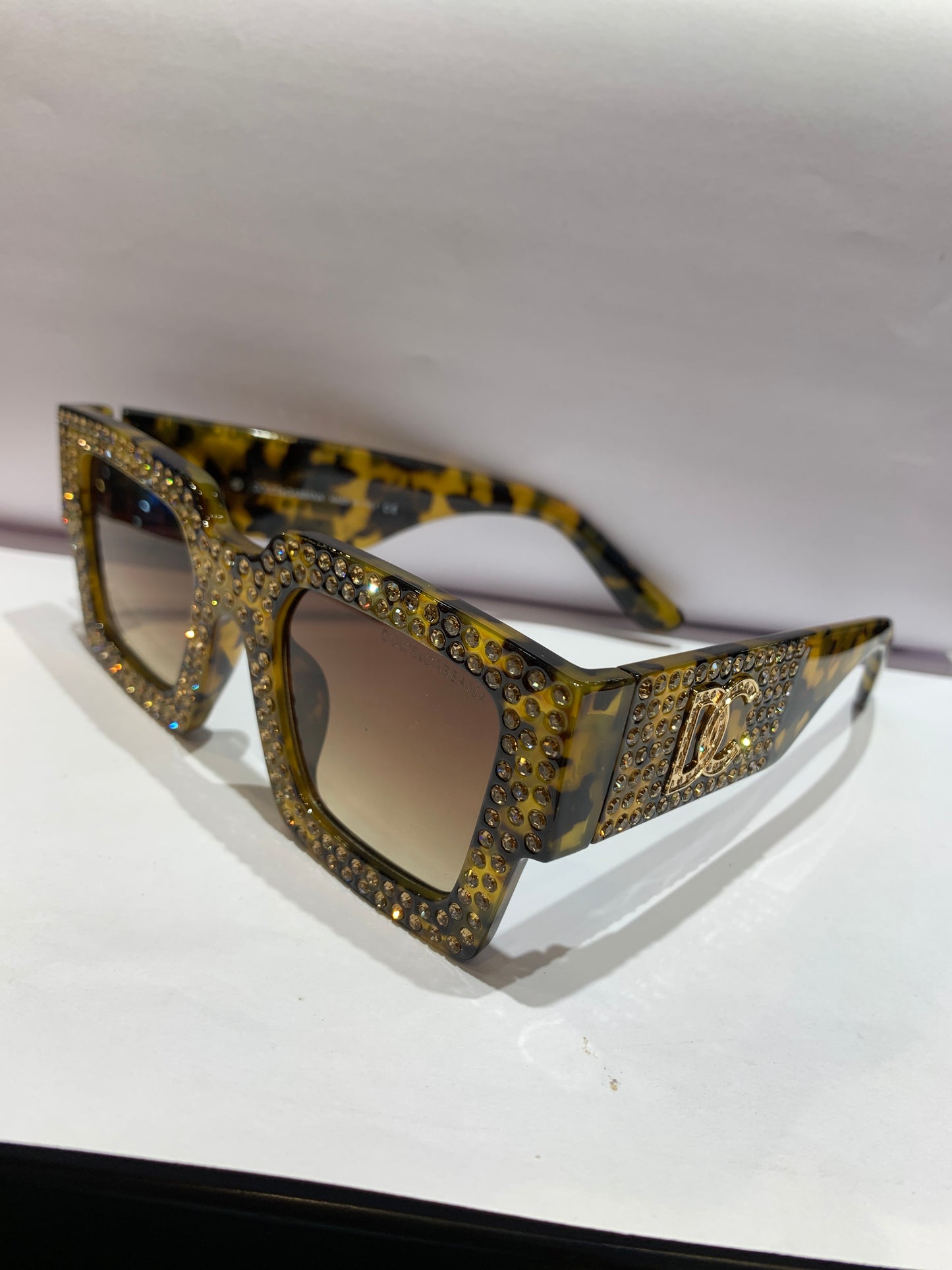 LOD Leopard Frame Brown Shade Crystal Rhinestone Sunglass Zs98014 56 16 141