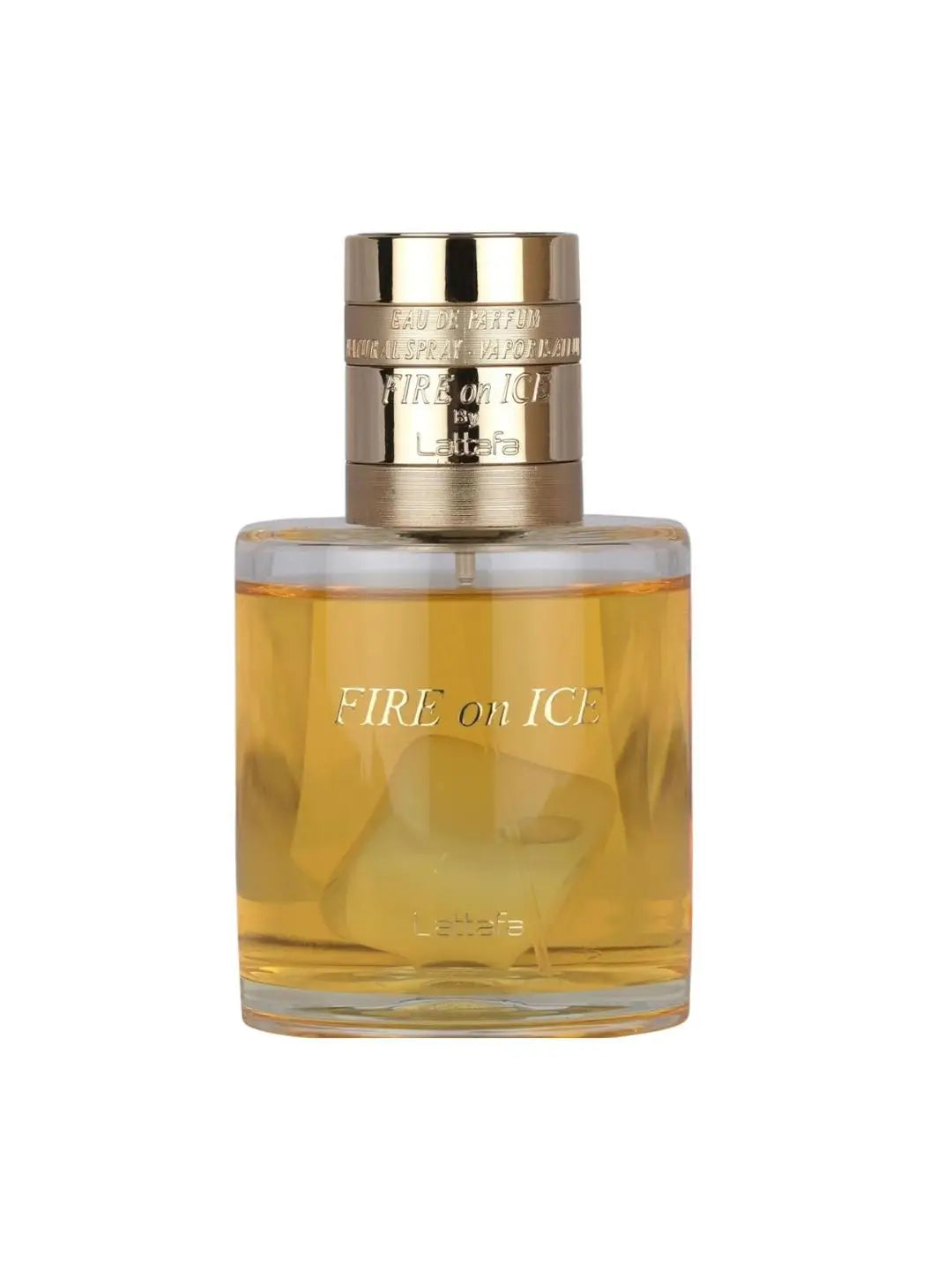Lattafa Fire On Ice Eau de Parfum is a unisex luxury fragrance in a 110 ml (3.71 fl. oz.) bottle.