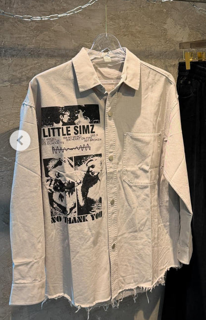 LITTLE SIMZ Cream Colour Imported Shirt For Men C856