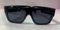 CUG Glossy Black Frame Black Shade Unisex Sunglasses ZN3837 55 17-140