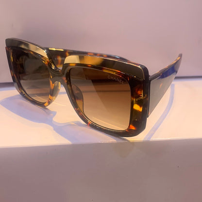 Ahc Leopard Frame Brown Shade Unisex Sunglasses 98056 58 17 144