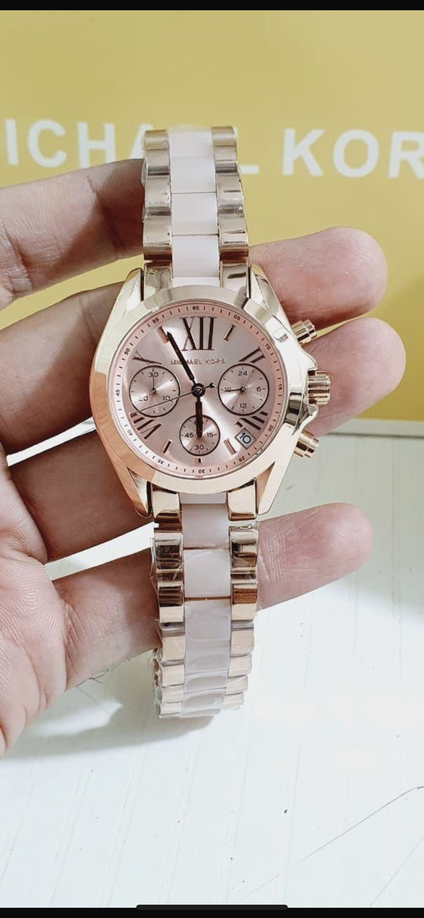 Cim Copper Pink Chain Copper Dial Ladies Chain Watch 400411
