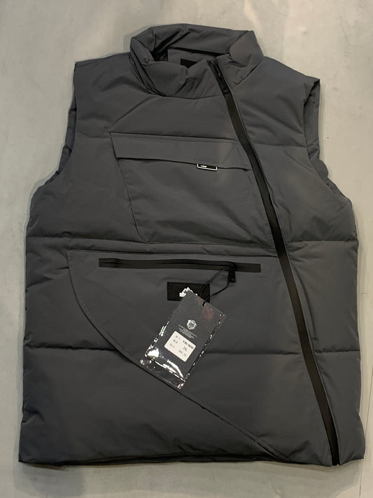 YIBOYUNTIAN YB FASHION CLASSIC 1610 Dark Grey Colour Side Zipp Half Puffer Jacket YB-908