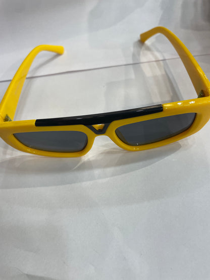 UOL LOU Yellow Frame Black Shade Unisex Sunglass 6155 55 18 145