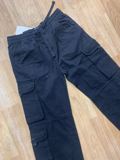 M&H Cargo Black Colour Six Pocket Straight Fit H9055