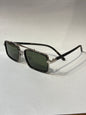 Uol Silver Military Frame Green Shade unisex Sunglass ZS983355018-145