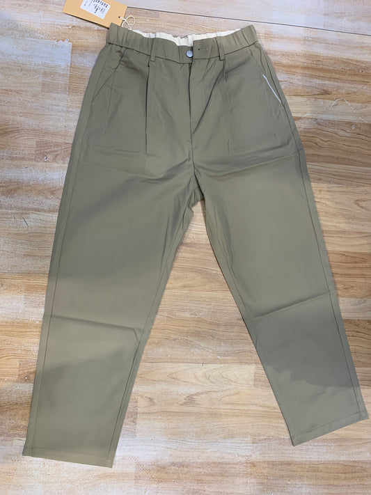 HSTY Khaki Green Colour Straight Fit Premium Quality Imported Korean Trouser JD005