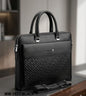 Nom Black Colour Black Flap Pocket Logo Print Multi Zip Laptop Bag WW1977-5#