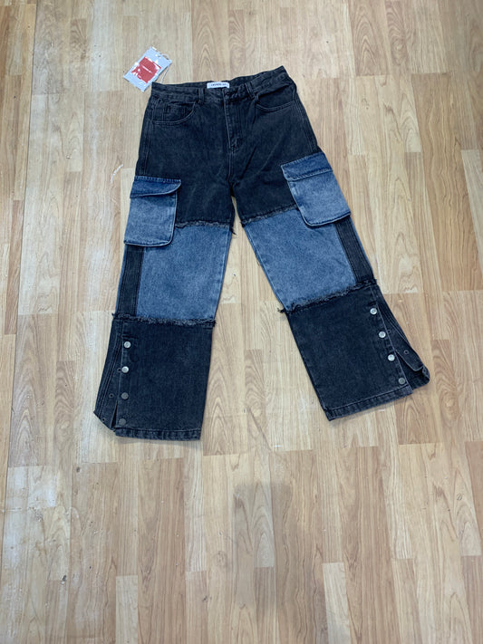 Important Jeans Dual Colour Black Blue with four pockets 2687