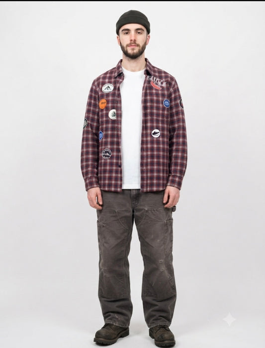 Savage Base Red Cream Blue Check Sklcen Print Premium Quality Full sleeve Imported Shirt 9518-A