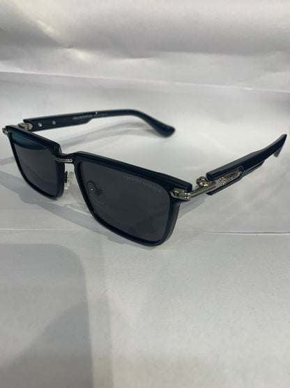 RHC Black Silver Frame Black Shade Unisex Sunglasses 3519 55 20 142