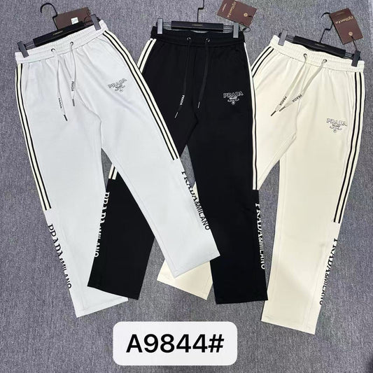 Generative Brand ARP PRA Grey Colour Straight Baggy Fit Cream Black Side Stripe Imported Lower A9844