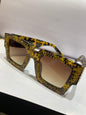 LOD Leopard Frame Brown Shade Crystal Rhinestone Sunglass Zs98014 56 16 141