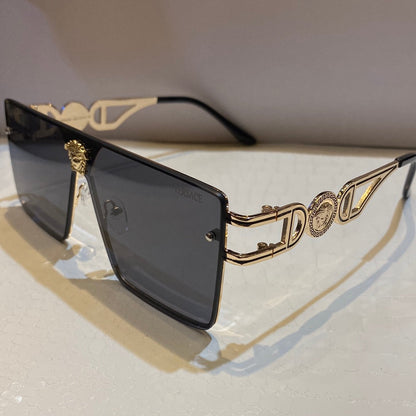 Rev Golden Frame Black Shade Unisex Sunglasses 88063 52 16-142