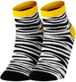 PAPA SOCKS White Colour Zebra Print Premium Quality Half Unisex Socks 989943