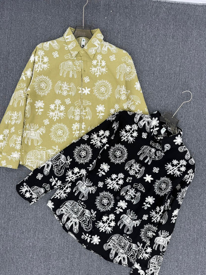 BC Black Colour White Embroidery Full Sleeve Imported Shirt 989119