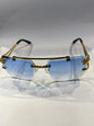 RAC Frameless Golden Black Stick Purple Shade Sunglass SUN 002