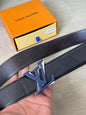 UOL LOU Blue Silver Buckle Black Brown Strap Premium Quality Men’s Belt 991380