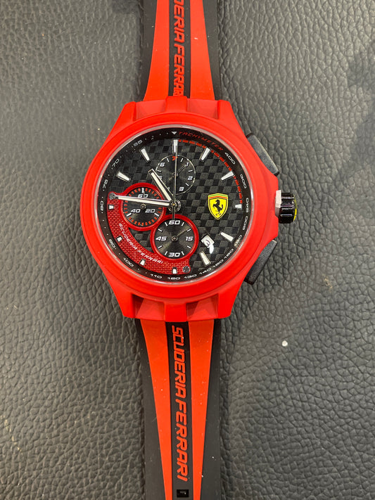 REF Red Black Silicone Strap Red Blacl Dial Men’s Watch 988420