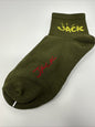 BR JACK CACTUS Green Colour With Yellow Red Print Premium Quality Full Socks 990080