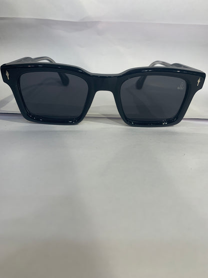 CAJ Black Frame Black Shade Unisex Sunglasses KZ1048 54 17 140