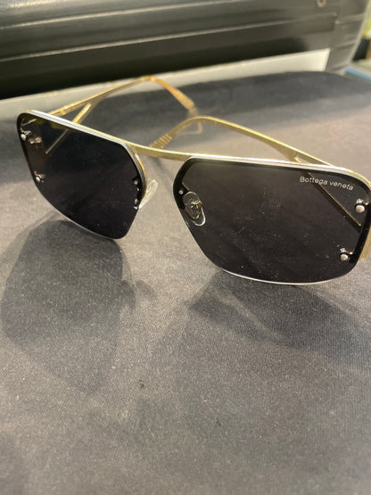 TOB BOT Golden Frame Black Shade Unisex Sunglass SUN191
