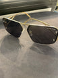 TOB BOT Golden Frame Black Shade Unisex Sunglass SUN191