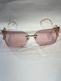 LOD LOD Frameless Golden Stick Pink Shade Unisex Sunglasses SUN258