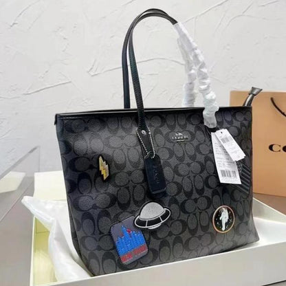 AOC COA CC Print Patch Work Premium Quality Ladies Tote Bag With Box CL612