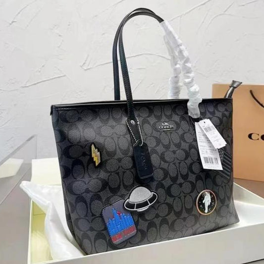 AOC COA CC Print Patch Work Premium Quality Ladies Tote Bag With Box CL612