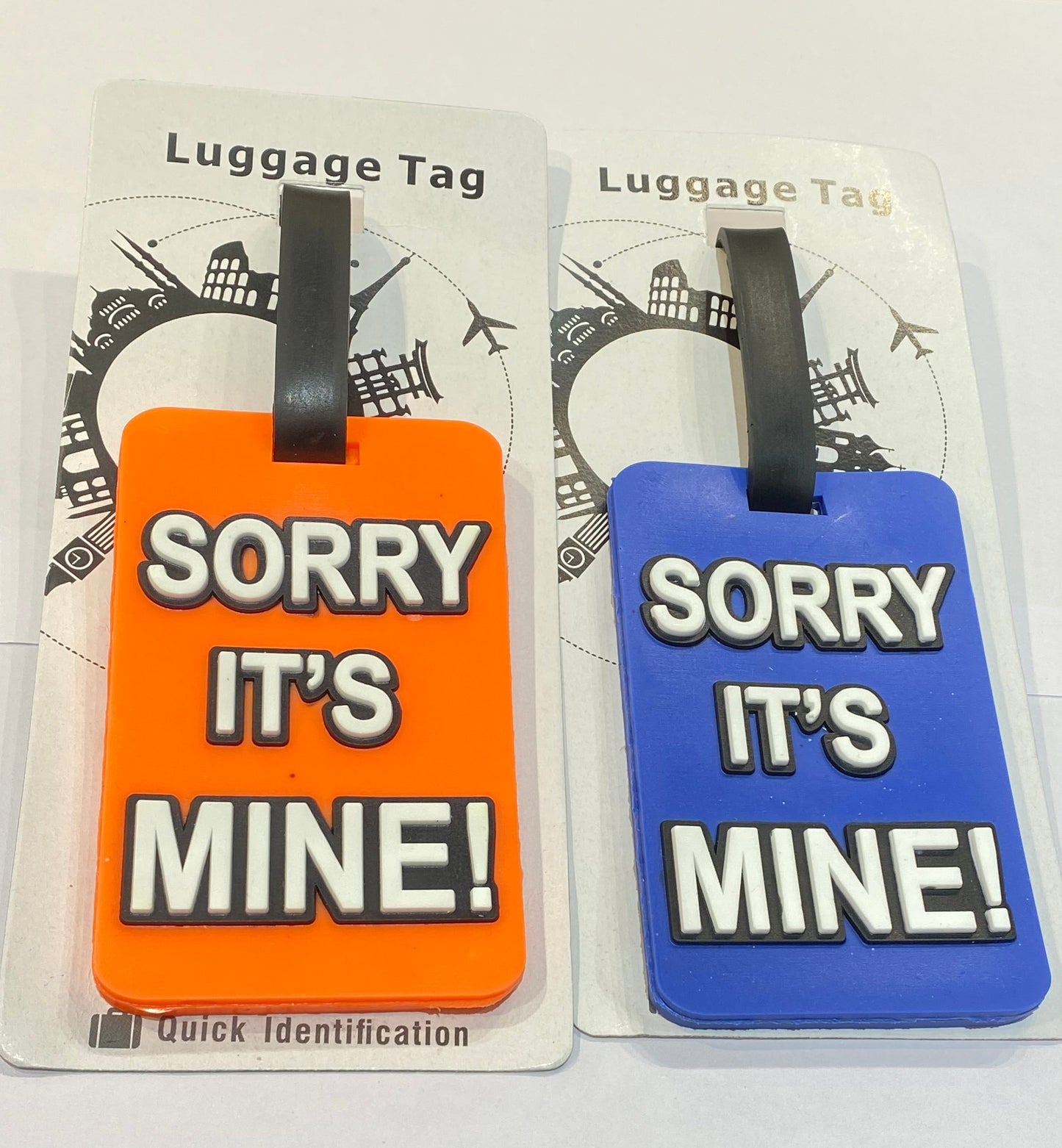 Luggage Tag Orange Blue Colour 987554