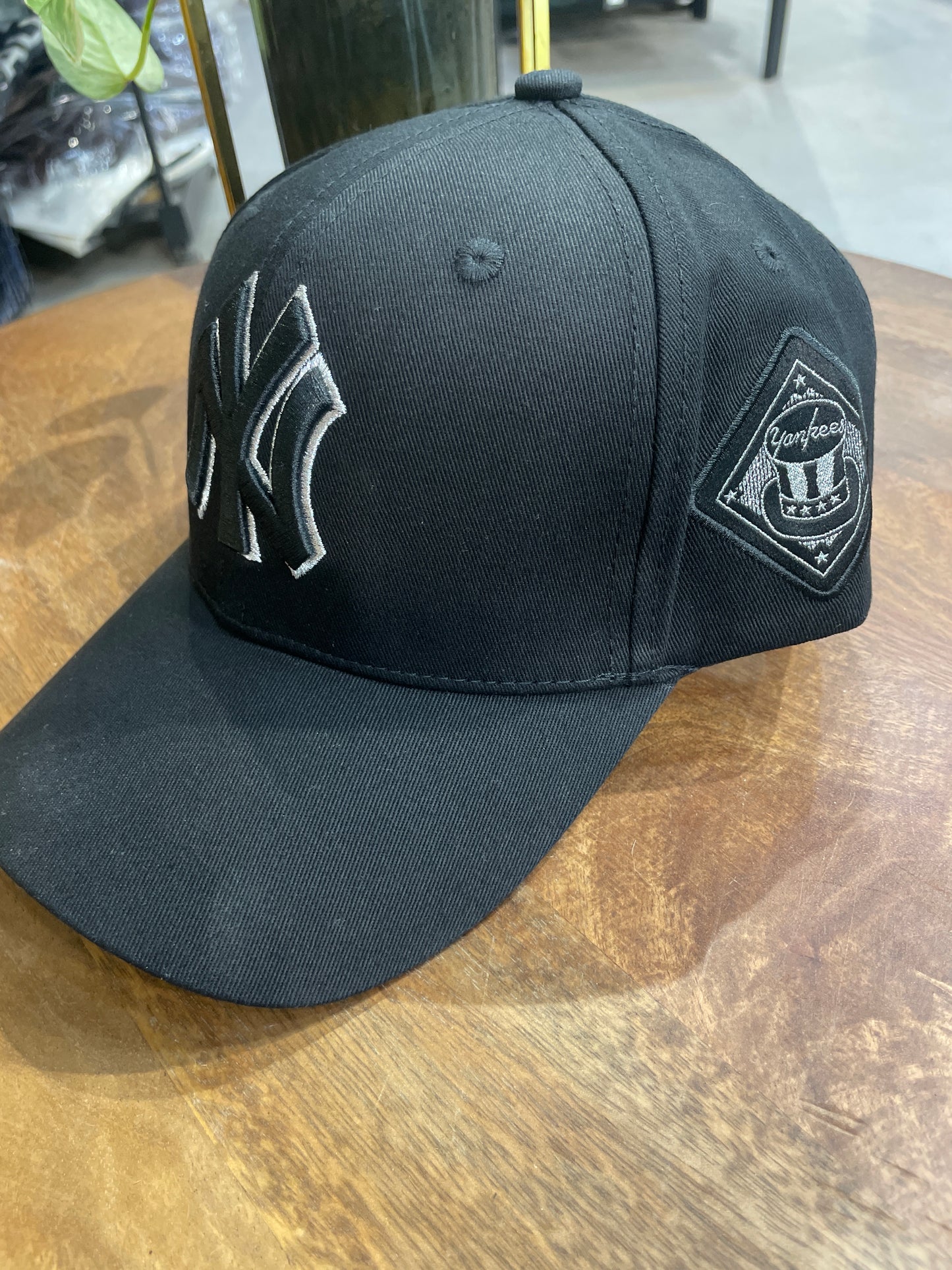 YN Black Colour Black Silver Logo Imported Premium Quality Unisex Cap 990791