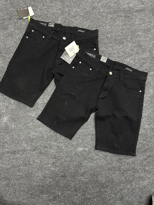 ZR RAZ Black Colour Rough Design Premium Quality Denim Short 88832
