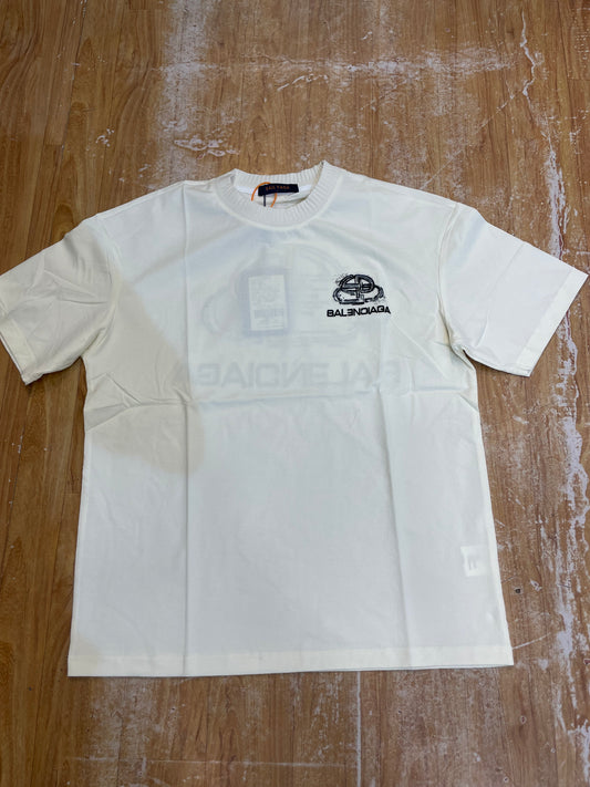 Bail vasa LAB Cream Colour Balenciaga Back print Imported Oversize Unisex T-shirt 26031