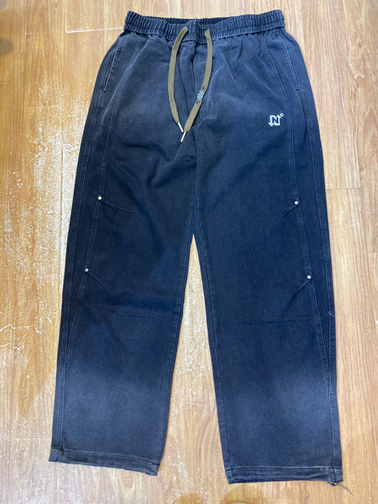 SET Beand Black Grey Faded Colour Baggy Fit Unisex Jogger Pant 5639